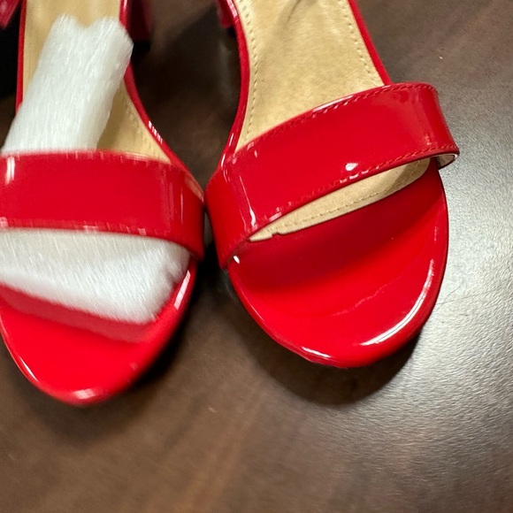 Red Patent Ankle Strap Heel size 10 - Picture 4 of 9